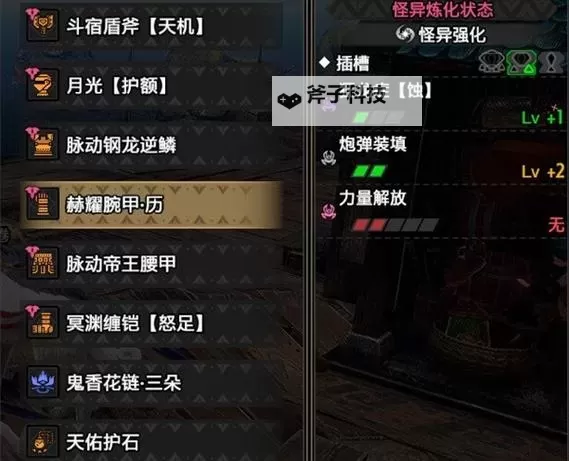 《怪物猎人荒野》麻痹物理盾斧毕业配装图1