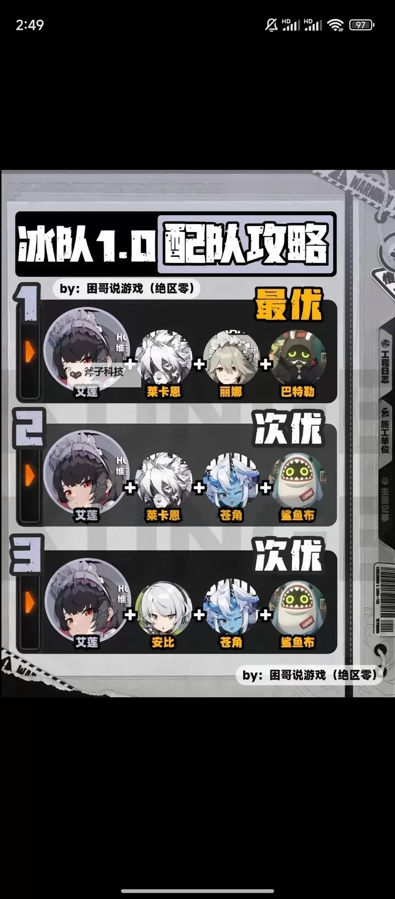 《绝区零》1.0艾莲装备选择与配队推荐图1