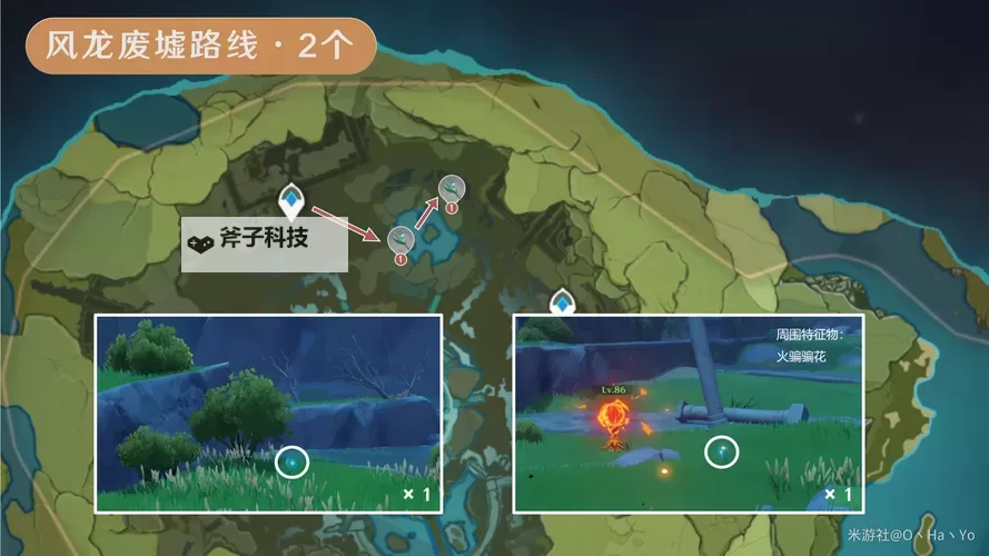 《原神》4.5小灯草采集路线分享图1