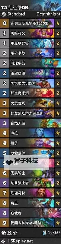 《炉石传说》标准三色飞船DK卡组代码分享图1