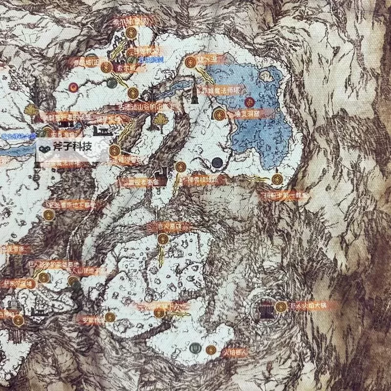 《艾尔登法环》黄金树之影DLC雾谷地下墓地3D地图导航图1