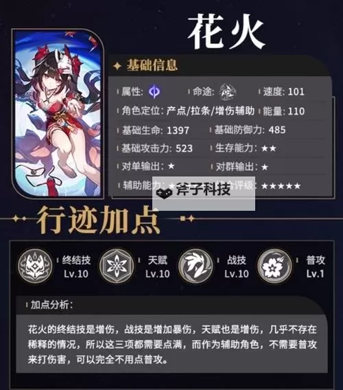 《崩坏星穹铁道》花火光锥及队伍推荐 花火遗器怎么选图1