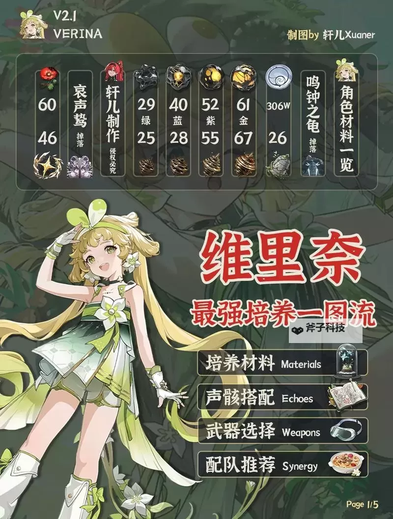 《鸣潮》维里奈养成一图流 维里奈怎么培养图1