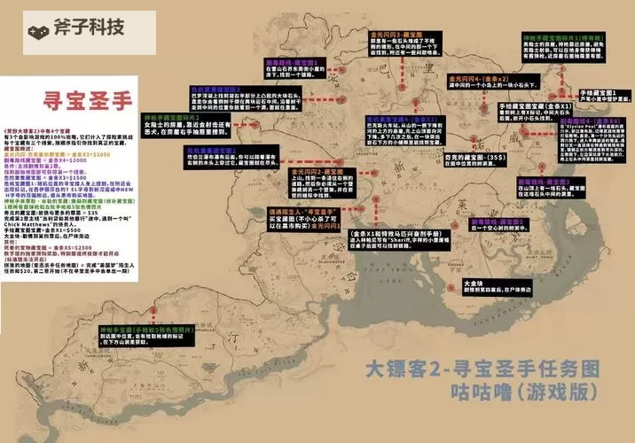 《荒野大镖客2》藏宝图与宝藏位置指南图1