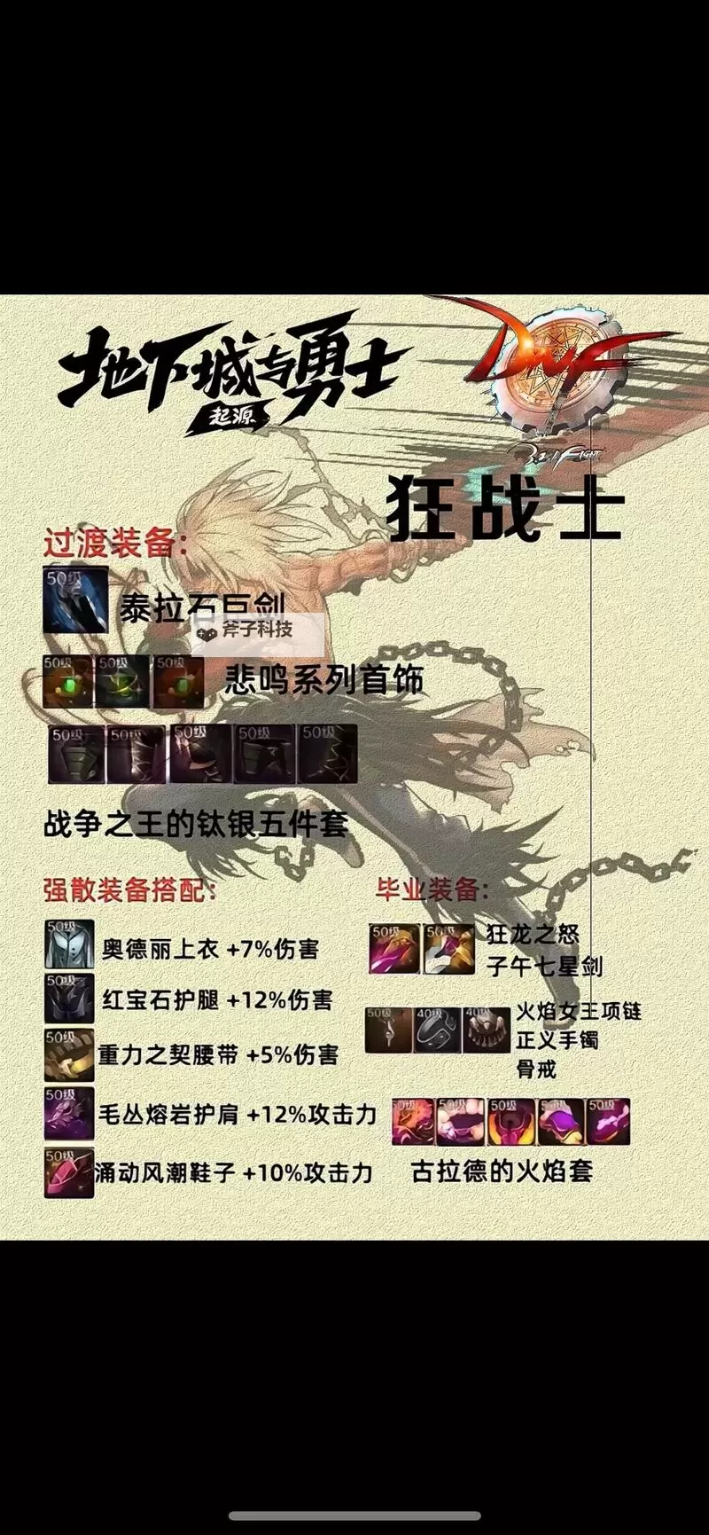 《地下城与勇士手游（DNF手游）》全职业毕业装备推荐图2